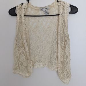 Lace mini vest - small